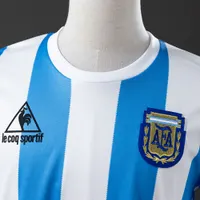 Camisa Argentina I 1986 Retrô Manga Longa, foto 4