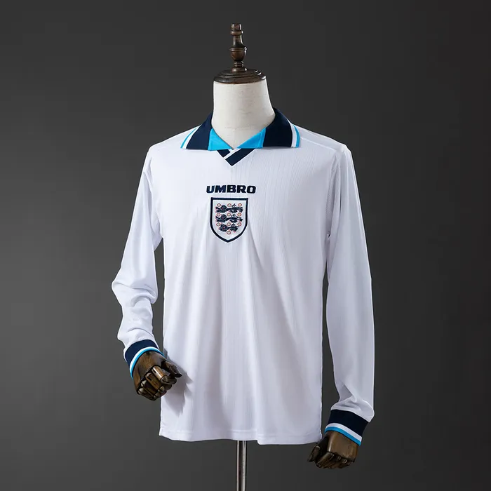 Camisa Inglaterra I 1996 Retrô Manga Longa, foto 1