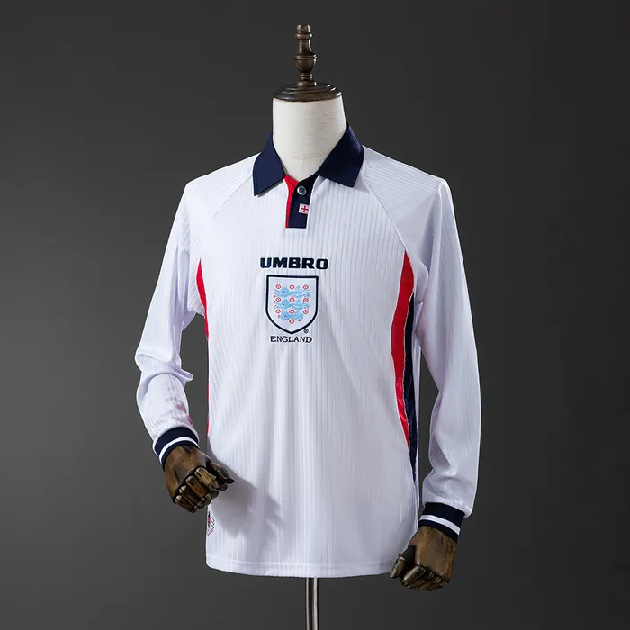 Camisa Inglaterra I 1998 Retrô Manga Longa, foto 1