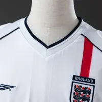 Camisa Inglaterra I 2002 Retrô Manga Longa, foto 4