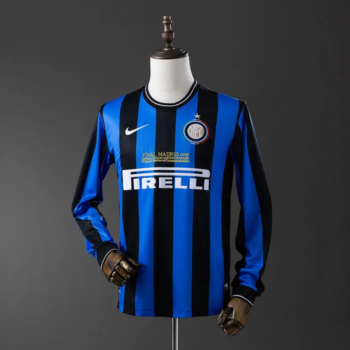 Camisa Internazionale I 2009/10 Retrô Manga Longa, foto 1