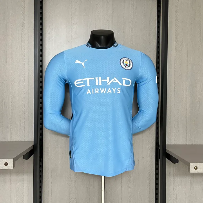 Camisa Manchester City I 2024/25 Versão Jogador Manga Longa, foto 1