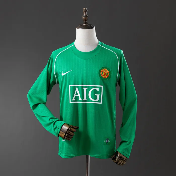 Camisa Manchester United Goleiro 2007/08 Retrô Manga Longa (2), foto 1
