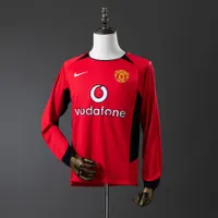 Camisa Manchester United I 2002/03 Retrô Manga Longa, foto 1