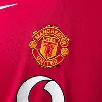 Camisa Manchester United I 2004/05 Retrô Manga Longa, foto 2