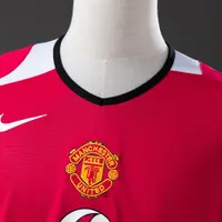 Camisa Manchester United I 2004/05 Retrô Manga Longa, foto 4