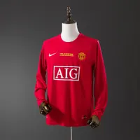 Camisa Manchester United I 2007/08 Retrô Manga Longa, foto 1