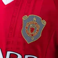 Camisa Manchester United I Man 1999 Retrô Manga Longa, foto 2