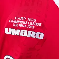 Camisa Manchester United I Man 1999 Retrô Manga Longa, foto 3