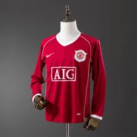 Camisa Manchester United I Man 2006/08 Retrô Manga Longa, foto 1