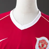 Camisa Manchester United I Man 2006/08 Retrô Manga Longa, foto 4
