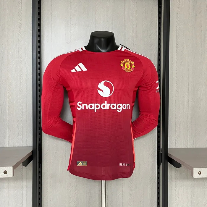 Camisa Manchester United I Man 2024/25 Versão Jogador Manga Longa, foto 1