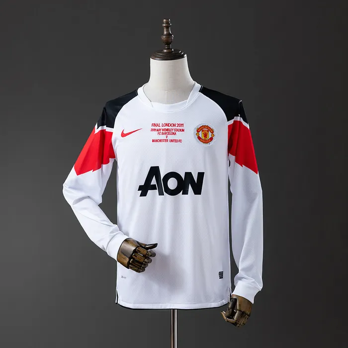 Camisa Manchester United II 2010/11 Retrô Manga Longa, foto 1