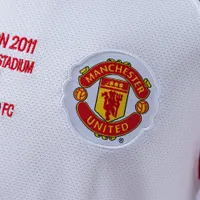 Camisa Manchester United II 2010/11 Retrô Manga Longa, foto 2
