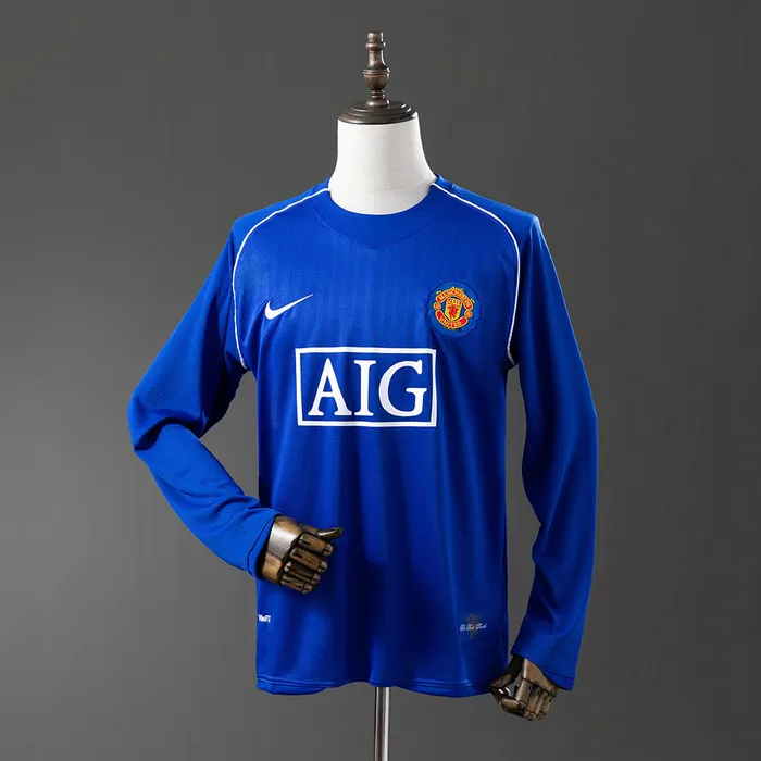 Camisa Manchester United III 2007/08 Retrô Manga Longa, foto 1