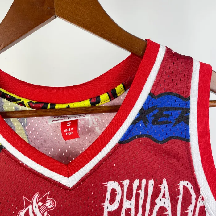 Regata Philadelphia 76ers Allen Iverson 1996/97 Retrô, foto 2