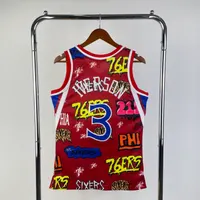 Regata Philadelphia 76ers Allen Iverson 1996/97 Retrô, foto 5