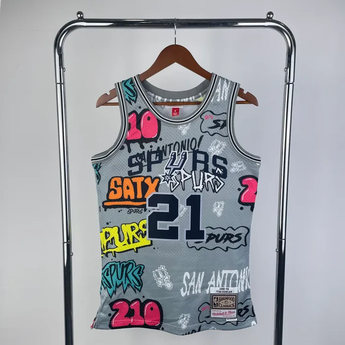 Regata San Antonio Spurs Tim Duncan 1998/99 Retrô, foto 1